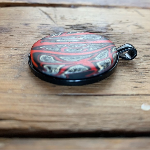 Southwestern Caliché Clay & Resin Pendant - Picture 3 of 4